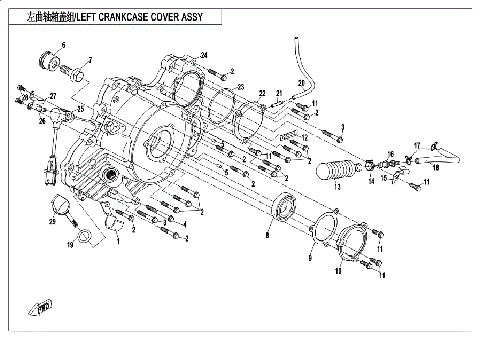 LEFT CRANKCASE COVER ASSY