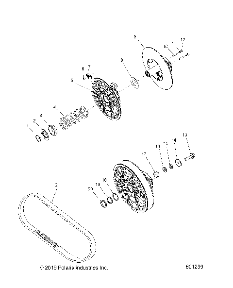 DRIVE TRAIN, CLUTCH, SECONDARY - S21CBU5BSL (601239)