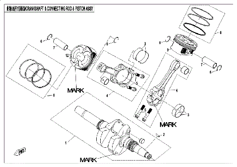 CRANKSHAFT / CONNECTING ROD / PISTON ASSY