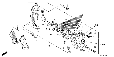 LEFT FRONT BRAKE CALIPER