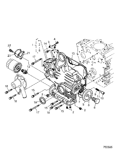 ENGINE, GEAR CASE - D26P4ED4D4 (702595)