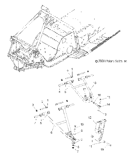 SUSPENSION, FRONT, CONTROL ARMS and SPINDLE - S10MX6JSA/JEA (49SNOWSUSPFRT09600RACE)