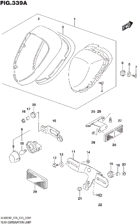 REAR COMBINATION LAMP (E28)