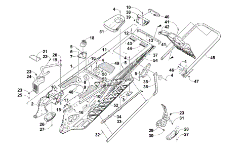 TUNNEL, REAR BUMPER, AND SNOWFLAP ASSEMBLY