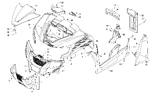 GRILLE, FRONT BODY PANEL, AND SIDE PANEL ASSEMBLY [104200]