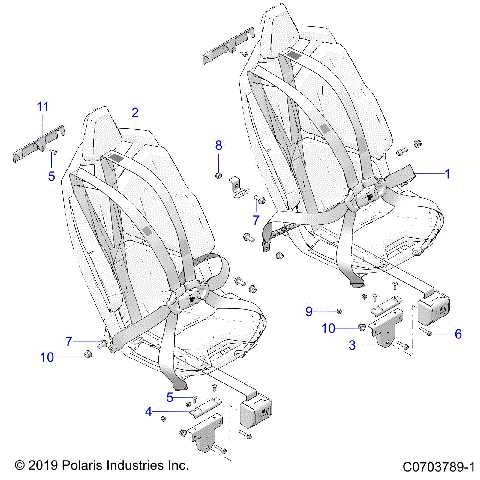 BODY, SEAT BELT MOUNTING, FRONT, PREMIUM/DELUXE - Z21R4C92AL/AX/BL/BX (C0703789-1)