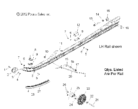 SUSPENSION, RAIL MOUNTING - S15CN8/CY8 ALL OPTIONS (49SNOWSUSPRAIL13800ASLT)