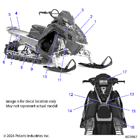 BODY, DECAL,  STORM GRAY SIDE PANEL W/RED ACCENT - S25TFG8MS/8ME (602887)