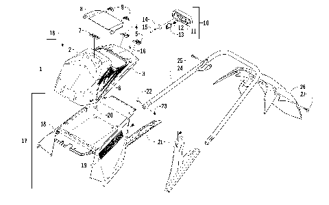 REAR BUMPER, STORAGE BOX, AND TAILLIGHT ASSEMBLY [88474]