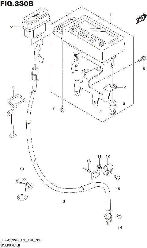 SPEEDOMETER (DR-Z400SML8 E28)