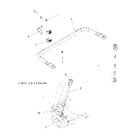 SUSPENSION, STABILIZER BAR, REAR - A17DAA57F5 (49ATVSTABILIZER14SP325)