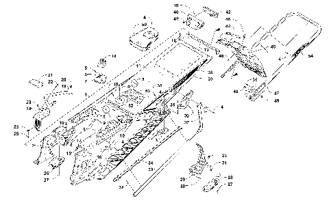 TUNNEL, REAR BUMPER, AND SNOWFLAP ASSEMBLY [103621]