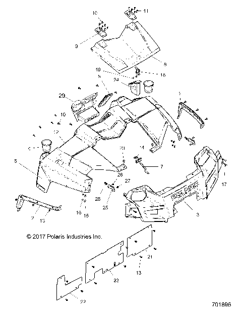 BODY, HOOD and FRONT FASCIA - R18RDA57A1/B1 (701896)