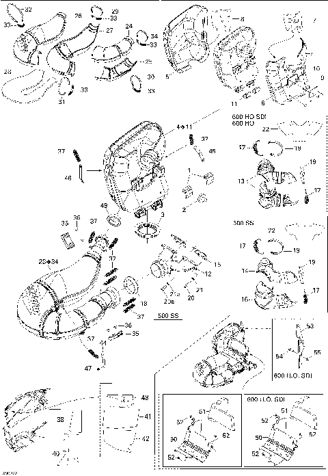 01- Exhaust System 600 HO SDI