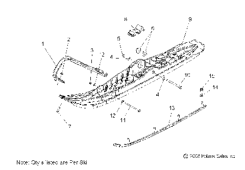 STEERING, SKI ASM. - S10PB6HSA/HSL/HEA (49SNOWSKIASM10600IQ)