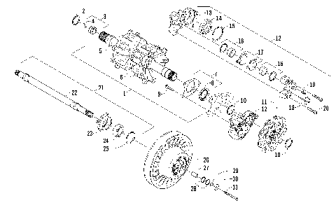 DRIVE TRAIN SHAFTS AND BRAKE ASSEMBLIES [95833]