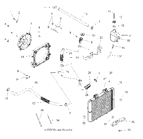 ENGINE, COOLING SYSTEM (Built 4/06/09 and Before) - A09DN76AB/AL/AY (49ATVCOOL08SPX27)