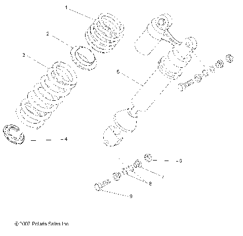 SUSPENSION, REAR SHOCK MOUNTING - A09GJ45AA (49ATVSHOCKMTG08OUT525S)