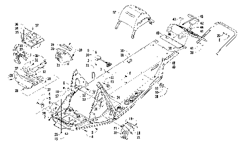 CHASSIS, REAR BUMPER, AND SNOWFLAP ASSEMBLY [91797]