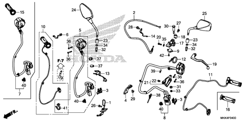 HANDLE LEVER@SWITCH@CABLE