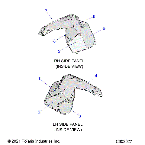 BODY, SIDE PANEL FOAM/FABRIC - S24TFM9BS/9BE (C602027)