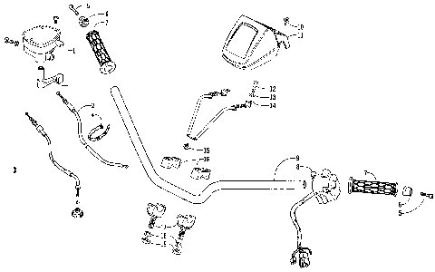 HANDLEBAR AND CONTROLS ASSEMBLY [85393]