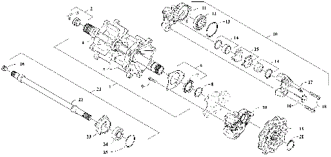 DRIVE TRAIN SHAFTS AND BRAKE ASSEMBLIES [106189]
