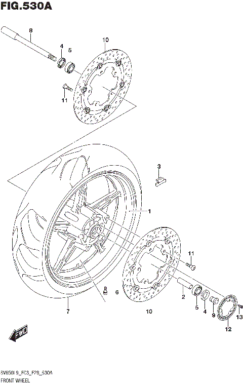 FRONT WHEEL (SV650L9 E03)