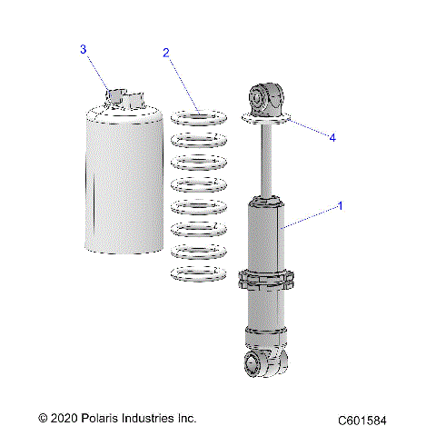 SUSPENSION, SHOCK, FRONT TRACK - S22EEG6PSL (C601584)