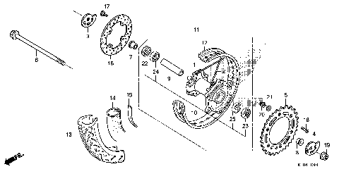 REAR WHEEL (CRF230M)