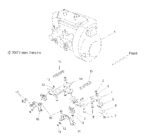 ENGINE, MOUNTING - S10NT5BSL/BSM/BEL/BSF (49SNOWENGINEMOUNT10550)