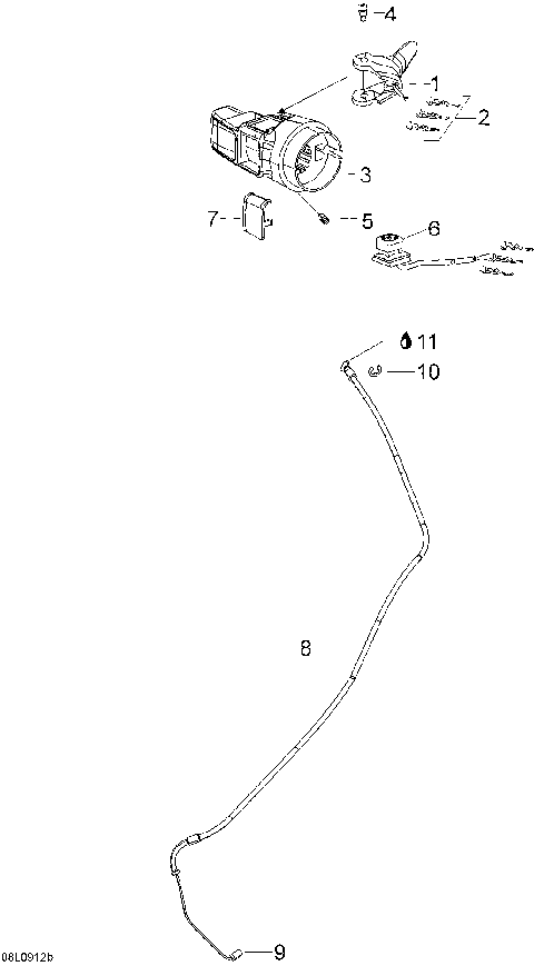 01- Throttle Handle And Housing