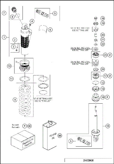SHOCK ABSORBER DISASSEMBLED