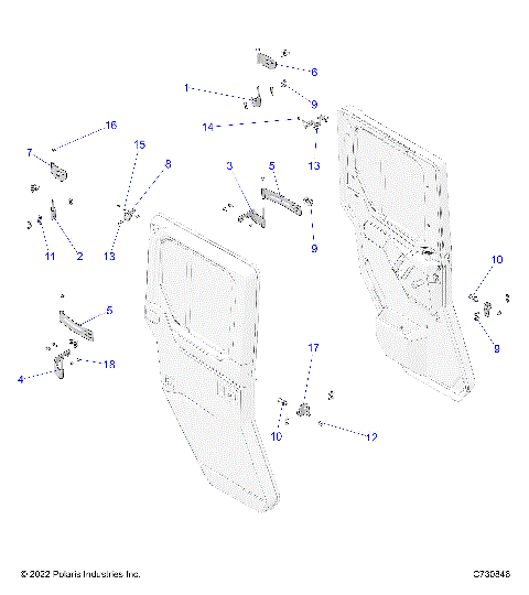 BODY, DOOR, REAR, MOUNTING - R25RS399AF/AK/AP/AS/A9/BF/BK/BP/BS/B9 (C730846)