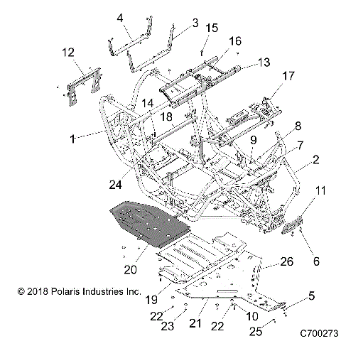 CHASSIS, MAIN FRAME AND SKID PLATES - Z21NAR99AN/BN (C700273)