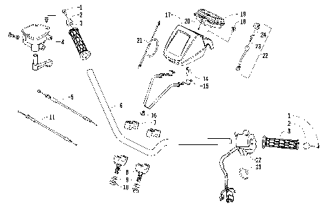 HANDLEBAR, INSTRUMENT POD, AND CONTROL ASSEMBLIES [94268]