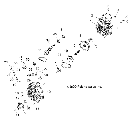 DRIVE TRAIN, MAIN GEARCASE - A12NG50FA (49ATVGEARCASE1332729)