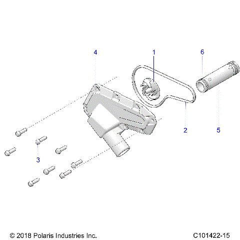 ENGINE, WATERPUMP IMPELLER and COVER - A20SEE57K1 (C101422-15)