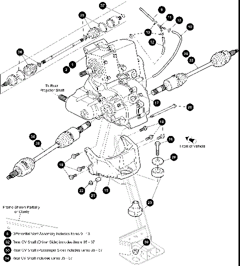 REAR DRIVE GEAR CAS EAXLES