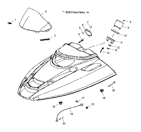 HOOD/WINDSHIELD - S07ND5BS (49SNOWHOOD550)