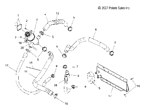 ENGINE, COOLING SYSTEM - S08PK6FS/FE/PM6FS/FE (49SNOWCOOLING08600RMK)