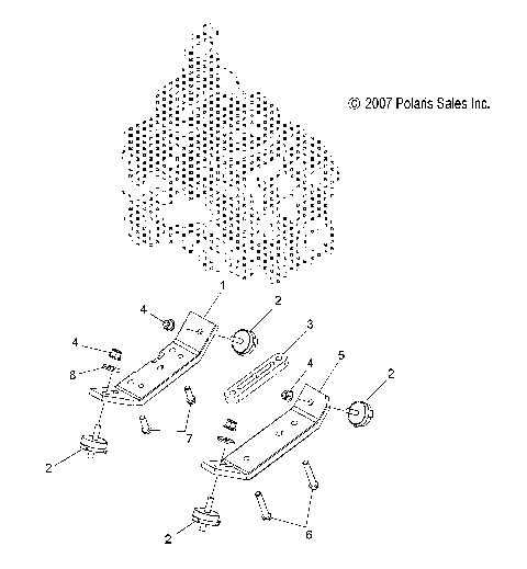 ENGINE, MOUNTING - S08MX6JS/JE (49SNOWENGINEMOUNT08600IQ)