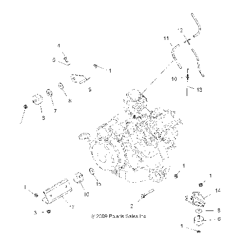 ENGINE, MOUNTING - A13NA32FA (49ATVENGINEMTG10TBLZR)