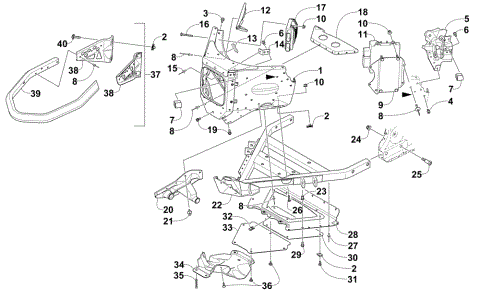 FRONT BUMPER AND FRAME ASSEMBLY