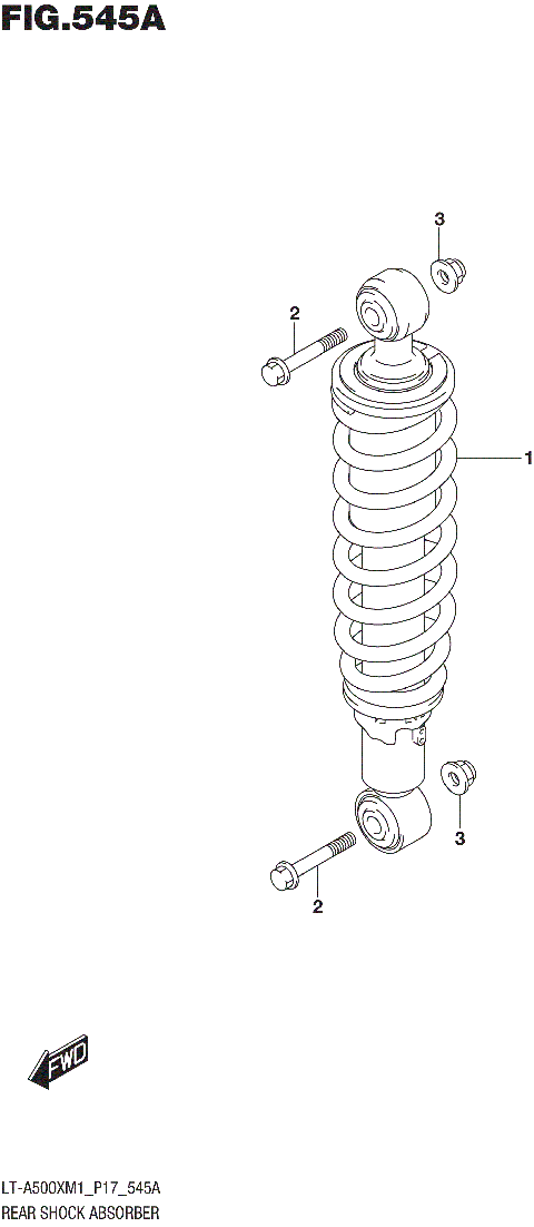 REAR SHOCK ABSORBER (LT-A500XM1 P17)
