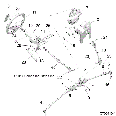 STEERING, POWER STEERING ASM. - Z19VGE99AK/AW/BK/BW (C700110-1)