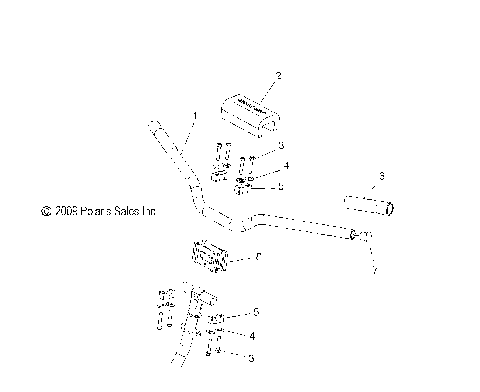 STEERING, HANDLEBAR MOUNTING - S10PR8ESA/ESL (49SNOWHANDLEBAR10800SBST)