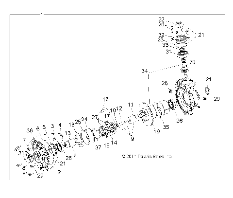 DRIVE TRAIN, FRONT GEARCASE INTERNALS - R15RMAEGJ/GC/EJ (49RGRTRANSINTL1332990)