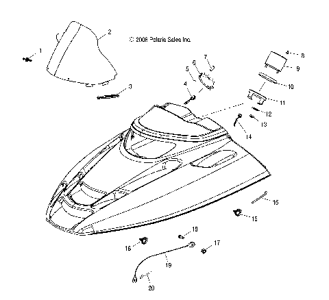 HOOD/WINDSHIELD - S07NT5BS/BSA/BE/BEA (49SNOWHOODTRAILTRG)