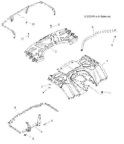 BODY, REAR CAB and REAR RACK - A10ZX85AK/AL/AS/AT/AX (49ATVCABRR10SPEPS550)